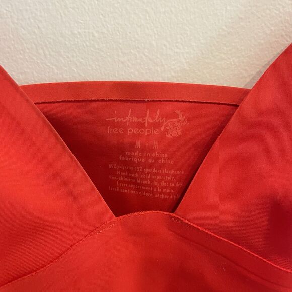 Intimately Free People Bra Red Sz M Sleepwear Sexy Bralette Coquette Cami - Picture 6 of 7